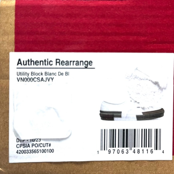 VANS Authentic Rearrange Low Shoe Women Sneakers Casual Canvas Beige VN000CSAJVY - Picture 8 of 8